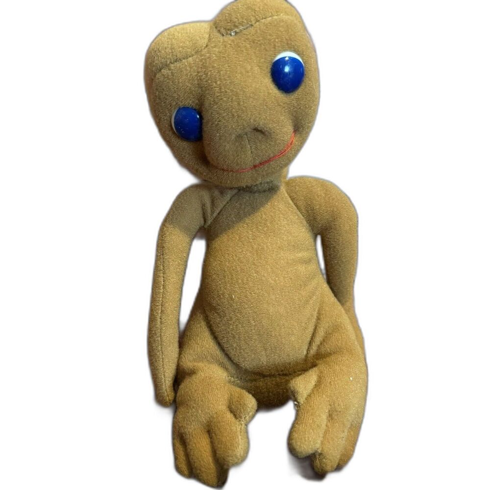 Vintage 1982 ET Plush Showtime Kamar International Alien Blue Eyes Stuffed Toy